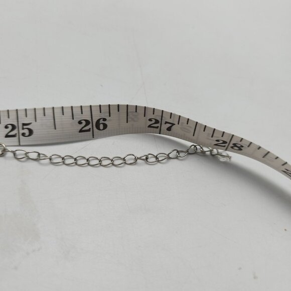 Boho Inspired Blue Beaded Silver Statement Necklace Layered Fringe Design - Picture 7 of 7